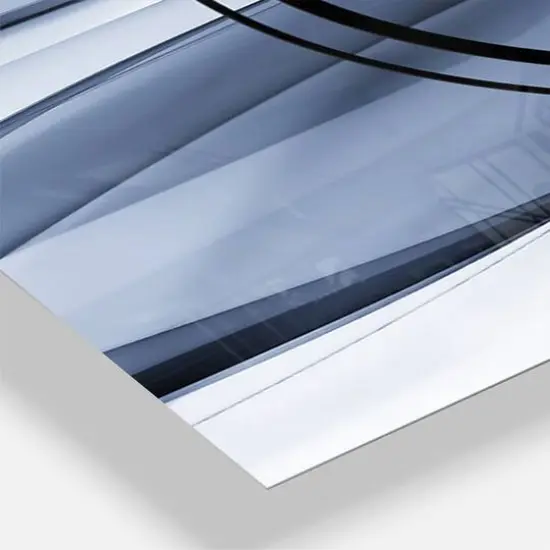 Designart Glittering Light Blue Pattern Modern 3 Panel Wall Clock {4}