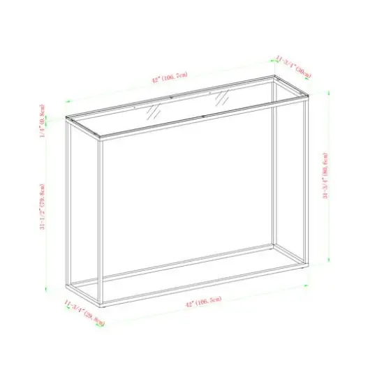 Walker Edison 42" Glass & Gold Open Box Entry Table {7}