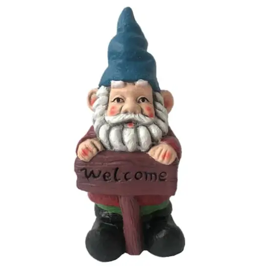 Santa's Workshop 8" Cement Welcome Gnome Accent {1}