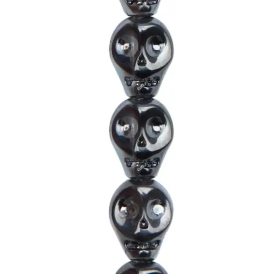 Black Glass Skull Beads, 10mm by Bead Landing&trade; {1}