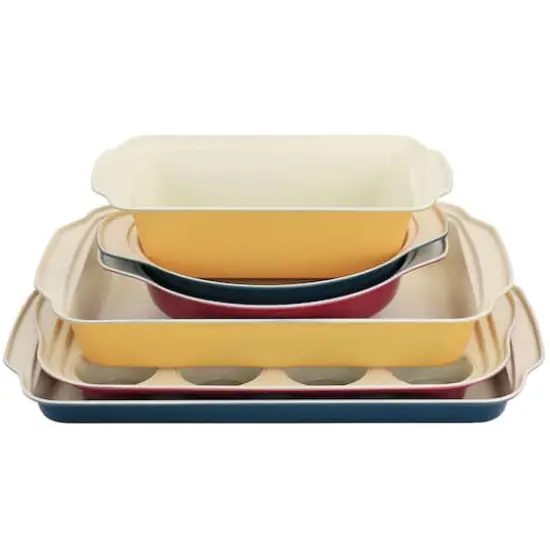 Spice by Tia Mowry Savory Saffron Ceramic Nonstick Bakeware Set {7}