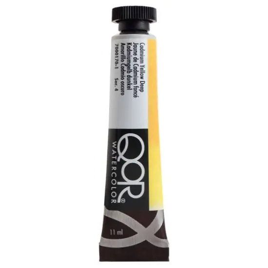 QoR&trade; Watercolor Tube, 11mL Cadmium Yellow Deep {1}
