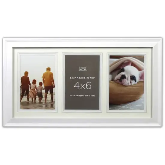 Expressions&trade; 3 Opening 4" x 6" White Collage Frame by Studio D&eacute;cor&reg; {1}