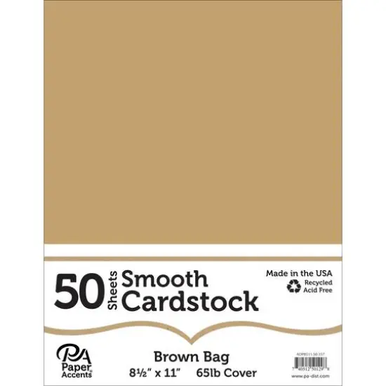 PA Paper™ Accents 8.5" x 11" 65lb. Smooth Cardstock, 50 Sheets White {2}