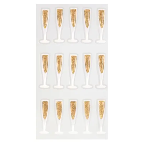 Champagne Glass Stickers by Recollections&trade; {4}