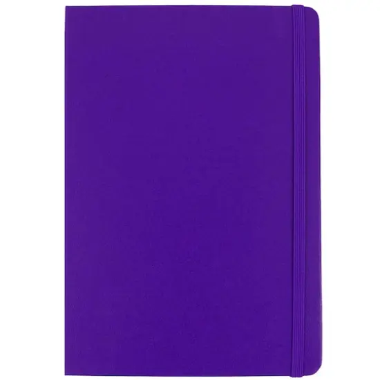 JAM Paper Large Hardcover Notebook with Elastic Band Plum Purple {1}