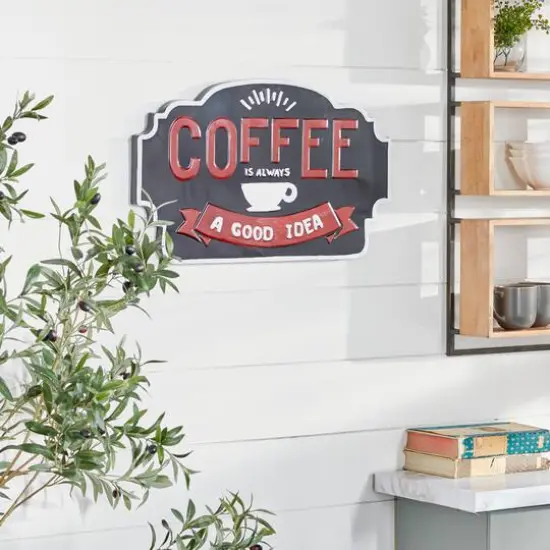 24" Coffee Is Always A Good Idea Farmhouse Wall Sign {9}