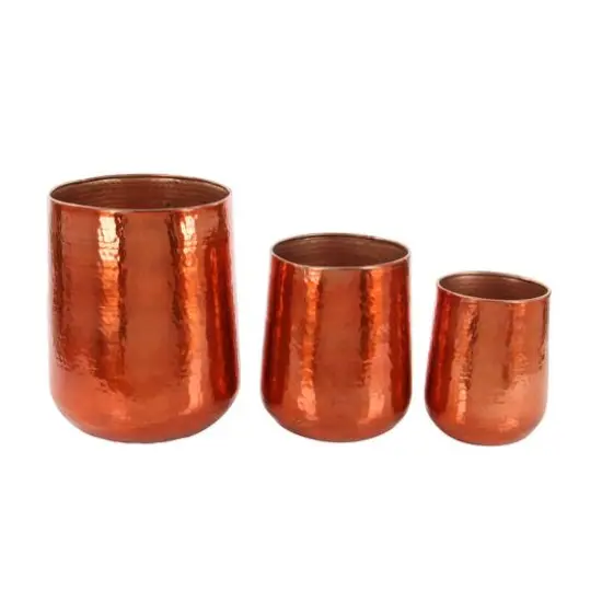 Copper Aluminum Glam Planter, 21", 16" & 13" {6}