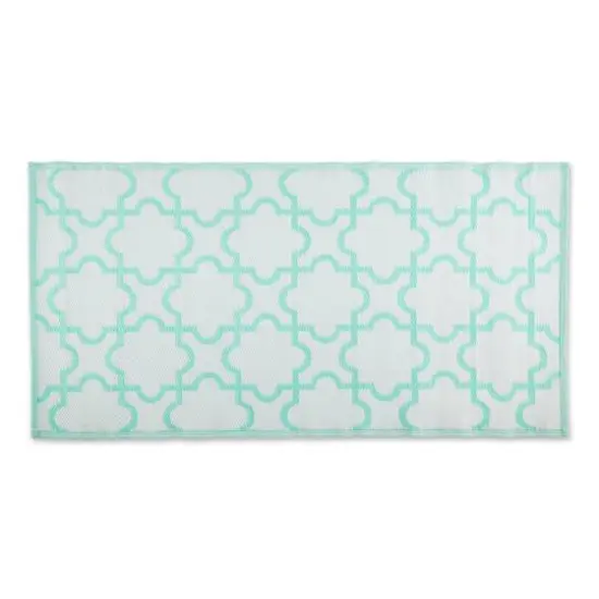 DII&reg; Lattice Outdoor Floor Runner, 3ft. x 6ft. Aqua {5}