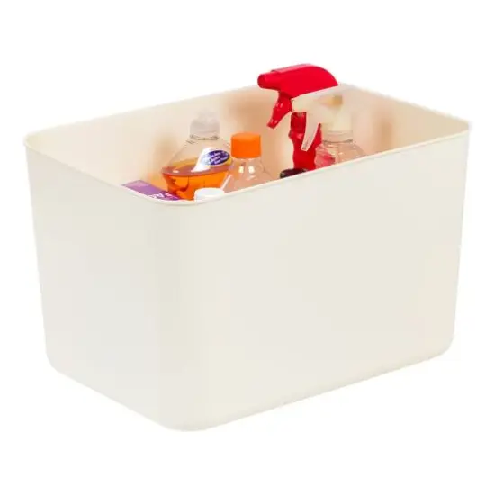 IRIS&reg; Large Cream Nestable Storage Organizer Bins, 4ct. {3}