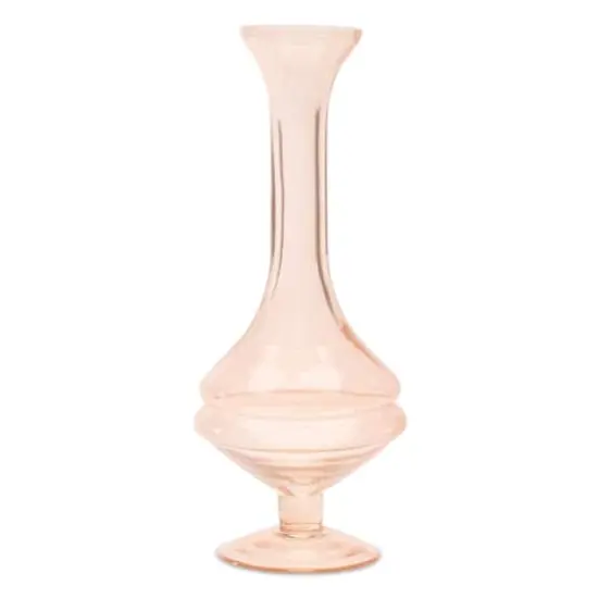 Pink Glass Stem Vase Set {3}