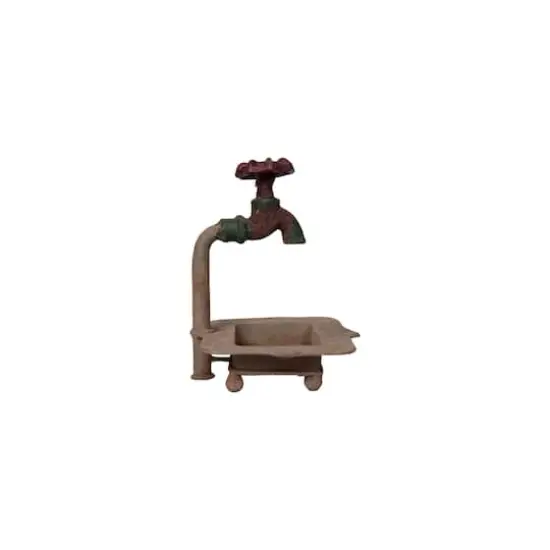 Hello Honey&reg; 7" Rustic Metal Soap Dish with Faucet {3}