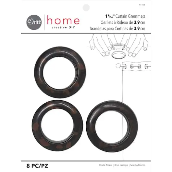 Dritz Home 1.5" Rustic Brown Round Curtain Grommets {1}