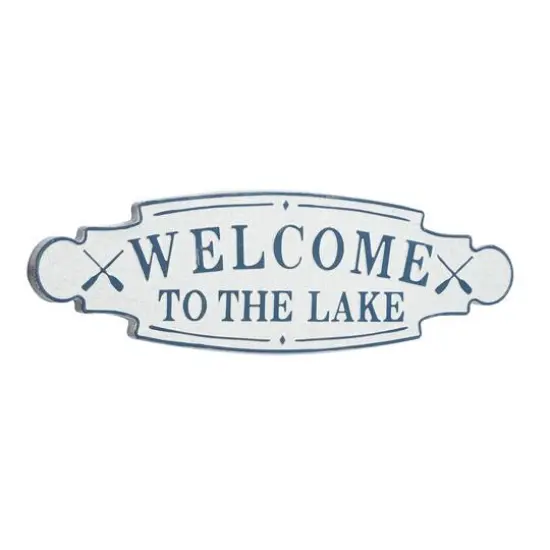 Blue Metal Coastal Sign Wall D&eacute;cor {3}