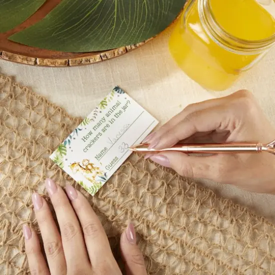 Safari Baby Advice Card & Baby Shower Game Set {5}