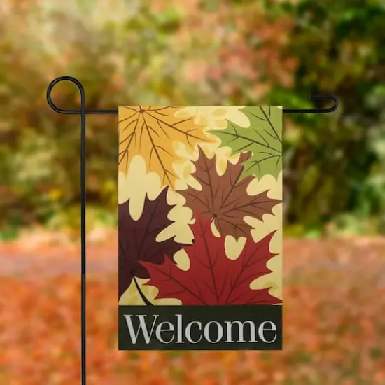 Small Welcome Autumn Harvest Garden Flag {4}