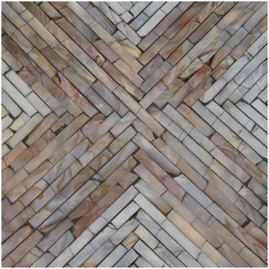 20" Gray Mother of Pearl Hourglass Accent Table {5}