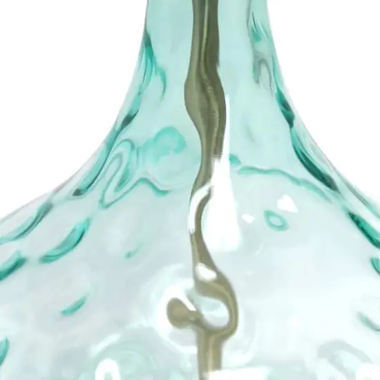 Lalia Home Classix 24" Blue Dimpled Colored Glass Table Lamp {8}