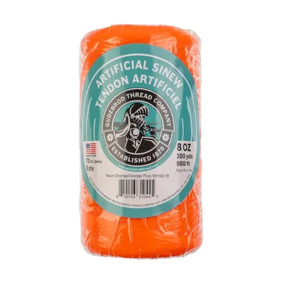 Gudebrod Artificial Sinew, 300yd. Neon Orange {1}