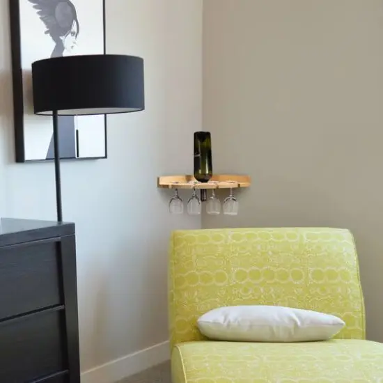 Wood Wall Mounted Wine Rack Holder {7}