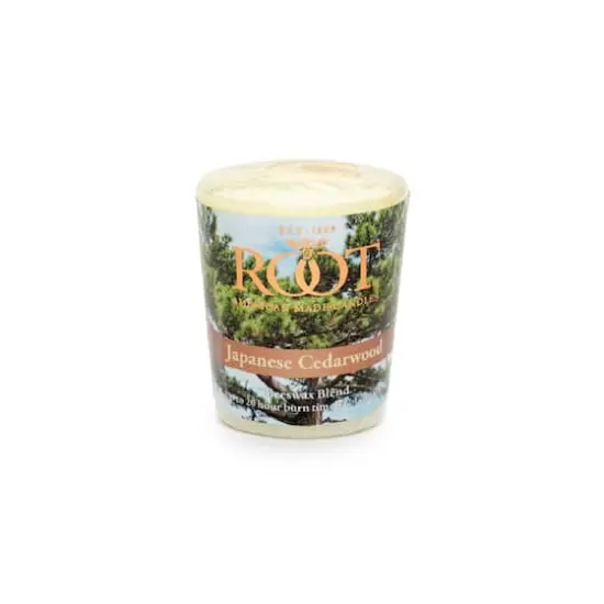 Root Candles Scented 20 Hour Beeswax Blend Votive Candles Gift Box Japanese Cedarwood {4}