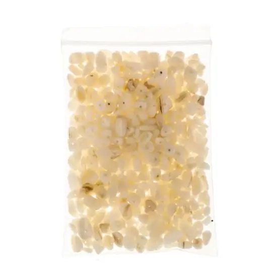 John Bead Natural Stone Chip Beads, 100g Natural White {4}