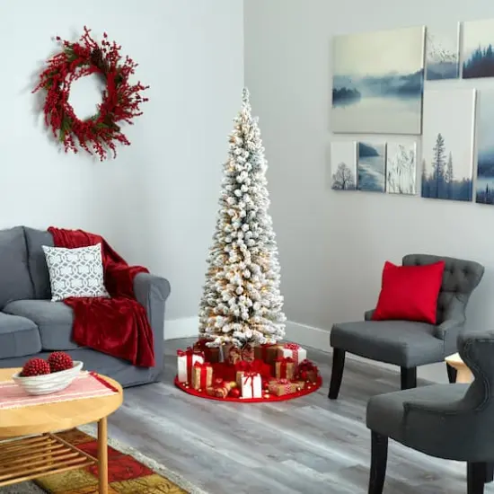 6ft. Pre-Lit Artificial Christmas Tree, Clear Lights {7}