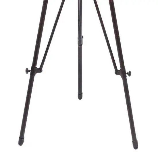 57" Black Metal Standing Industrial Clock {5}