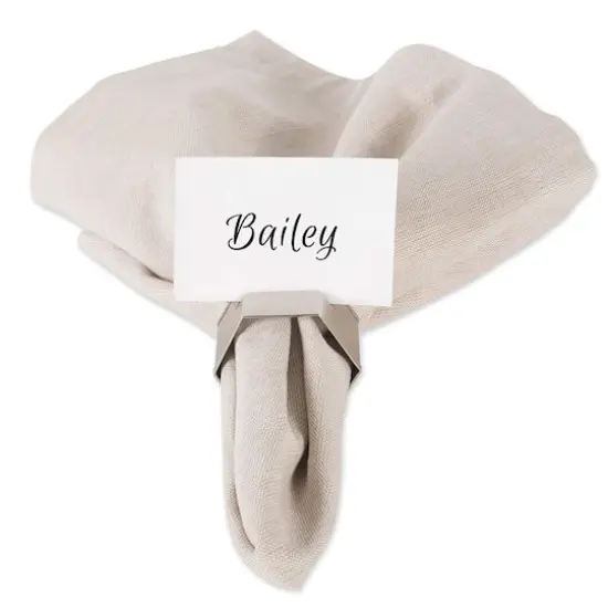 Antique Silver Place Holder Napkin Ring, 6ct. {5}