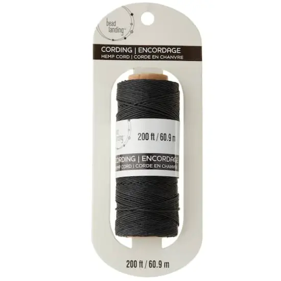 Bead Landing&trade; Hemp Cord Spool, Black 20 lb. {1}