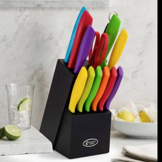 Gibson Home Color Vibes 14-Piece Cutlery Knife Set {12}