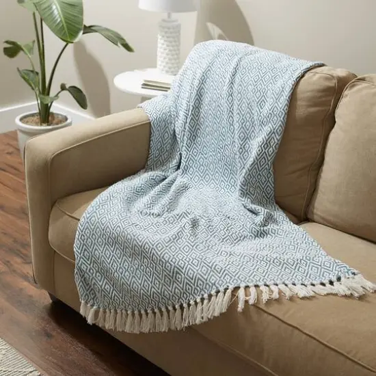 DII&reg; Double Diamond Throw Storm Blue {6}