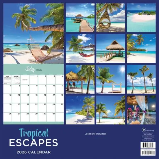 2026 Tropical Escapes Wall Calendar {6}