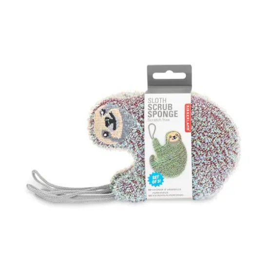 Kikkerland&reg; Sloth Sponges, 3ct. {1}