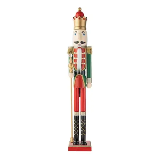 Glitzhome&reg; 42" Wooden Christmas King Nutcracker {1}