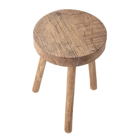 Hello Honey&reg; Natural Round Mango Wood Stool {8}