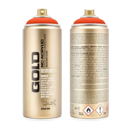 Montana&trade; Cans GOLD Flash Color Spray Paint, 400mL F2000 Power Orange {1}