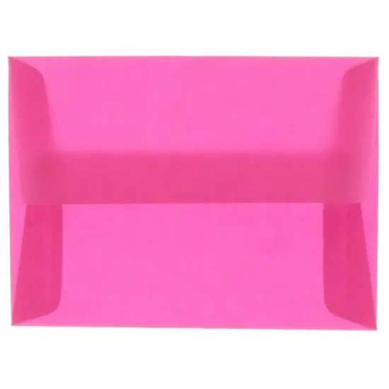 JAM Paper A2 Translucent Vellum Invitation Envelopes, 50ct. Magenta {1}