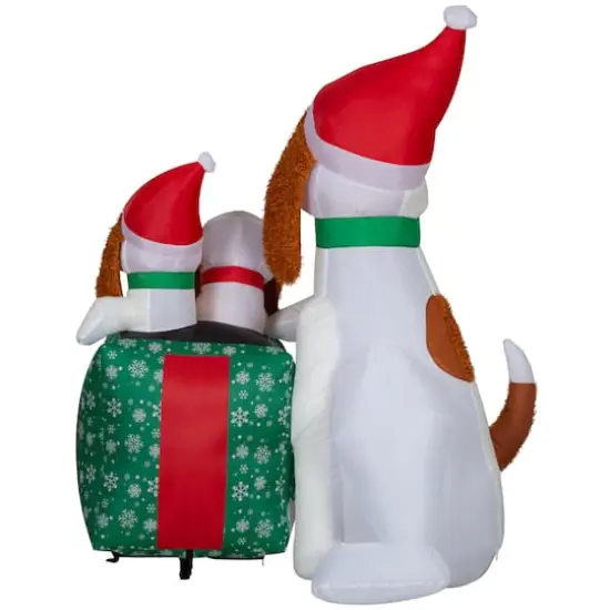 5.5ft. Airblown&reg; Inflatable Christmas Dog Family Scene {4}