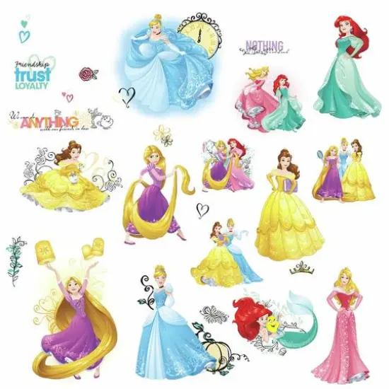 RoomMates Disney Princess Friendship Adventures Peel & Stick Decals {1}