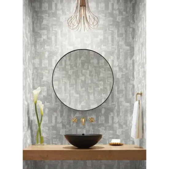 Roommates Capetown Peel & Stick Wallpaper Gray/White {4}