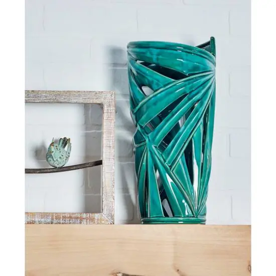 CosmoLiving by Cosmopolitan Green Ceramic Vase {7}
