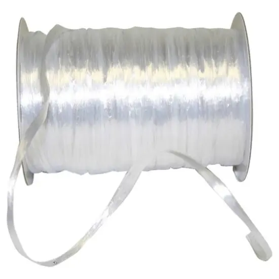 JAM Paper 1/4" Raffia Pearl Ribbon White {1}