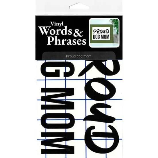 Leisure Arts&reg; Vinyl Matte Black Proud Dog Mom Decal {4}