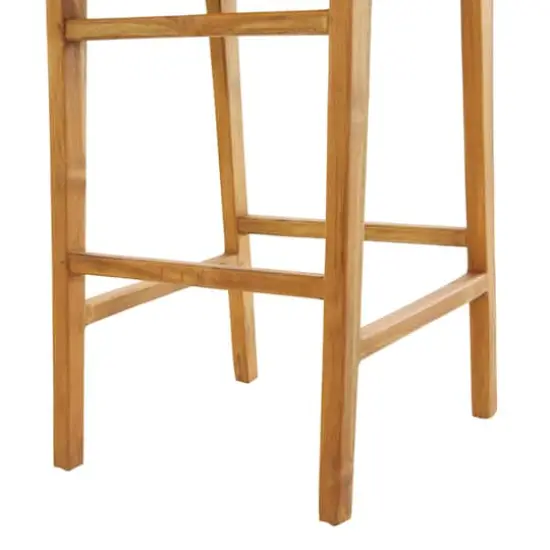 Black Teak Wood Modern Bar Stool 18" x 18" x 40" {5}