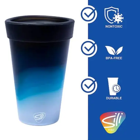 Silipint&reg; 16oz. Silicone Coffee Tumblers, 2ct. Moon Beam {5}