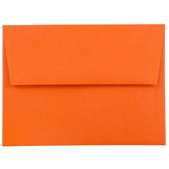 JAM Paper A2 Colored Invitation Envelopes, 50ct. Orange {1}