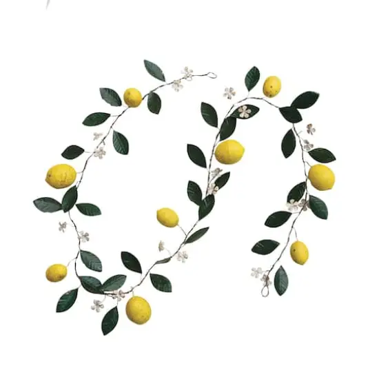 Hello Honey&reg; 6ft. Lemons & Leaves Metal Garland {1}