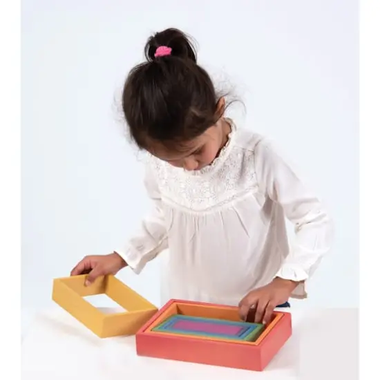 TickiT&reg; Wooden Rainbow Architect Rectangles {8}