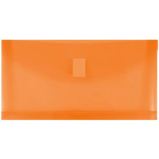 JAM Paper 5.25" x 10" Plastic Hook & Loop Closure Envelopes, 12ct. Fuchsia Pink {2}